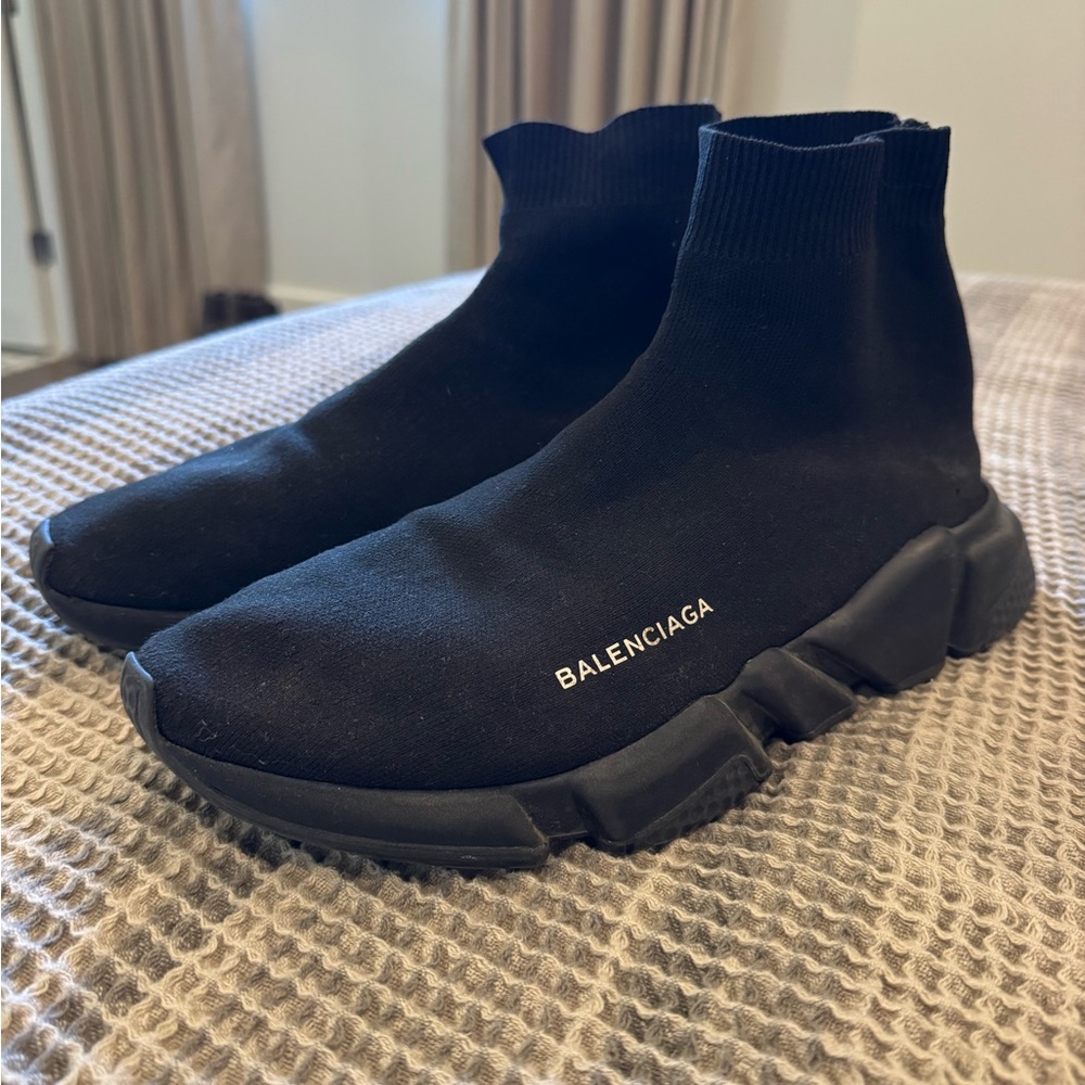 Balenciaga Black Men's Sock Trainer Sneakers